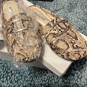 Snake Print Loafers